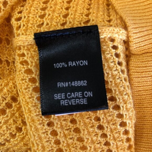 Torrid Open Stitch Cold Shoulder Yellow Dolman Sweater Sz 1X - Picture 10 of 13